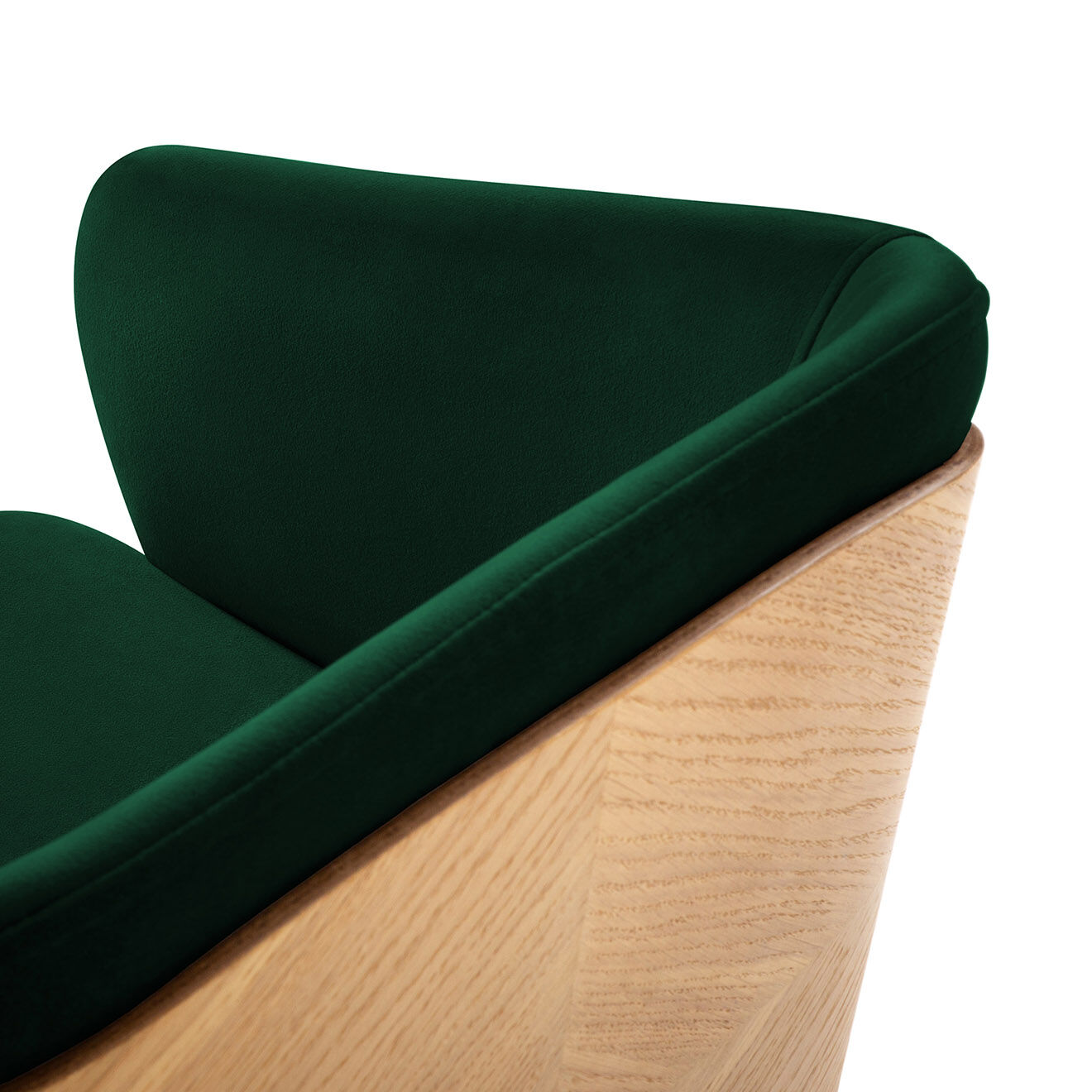 Windsor & Co Chaise Velours Tucan vert bouteille - 56x55x82 cm