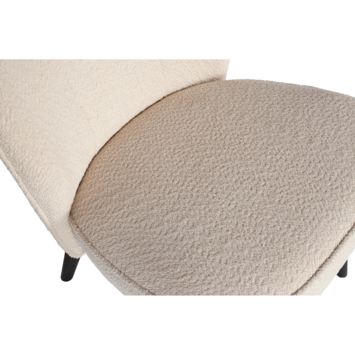 WOOOD fauteuil Sara bouclé crème