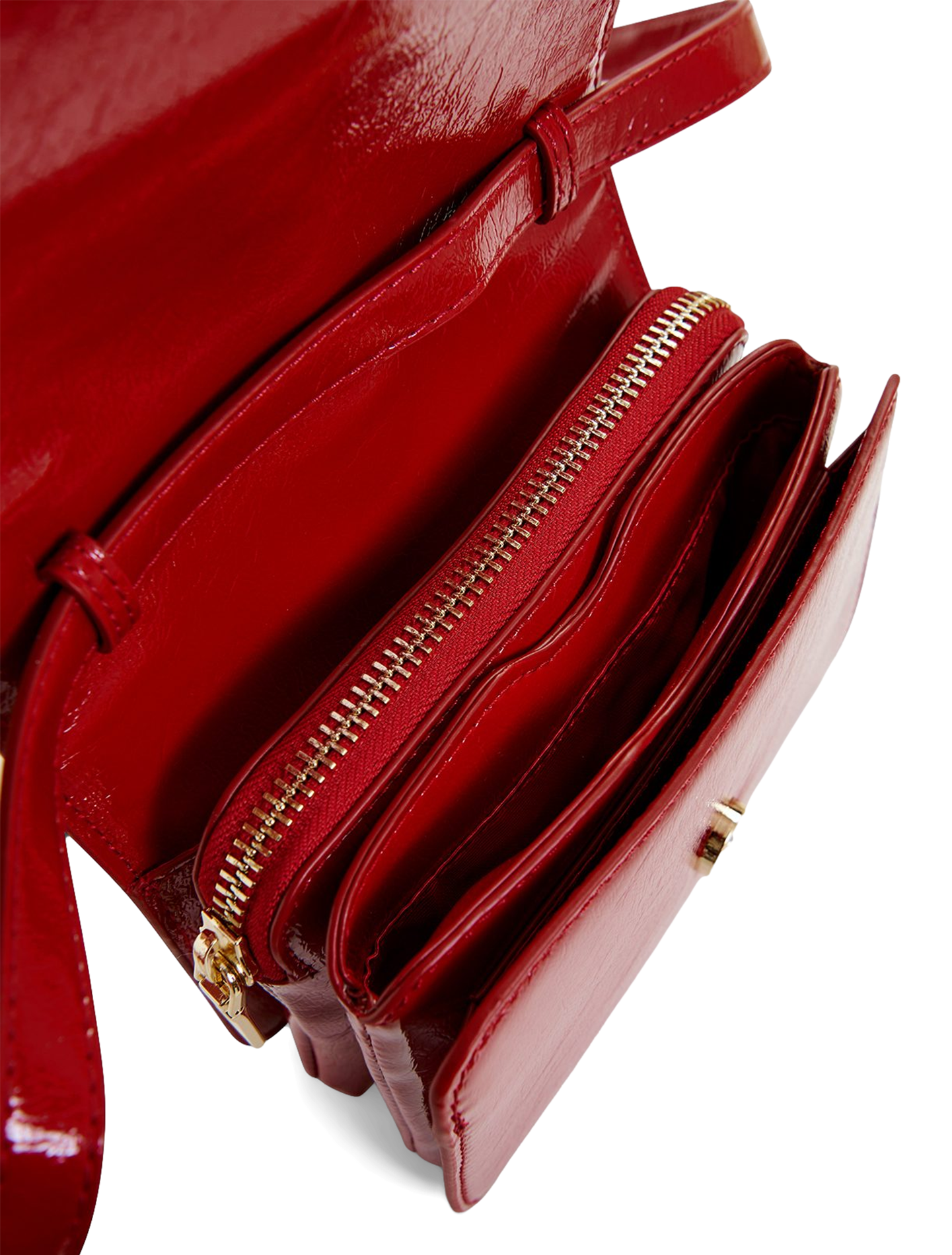 GEENA - Sac bandoulière verni | Rouge