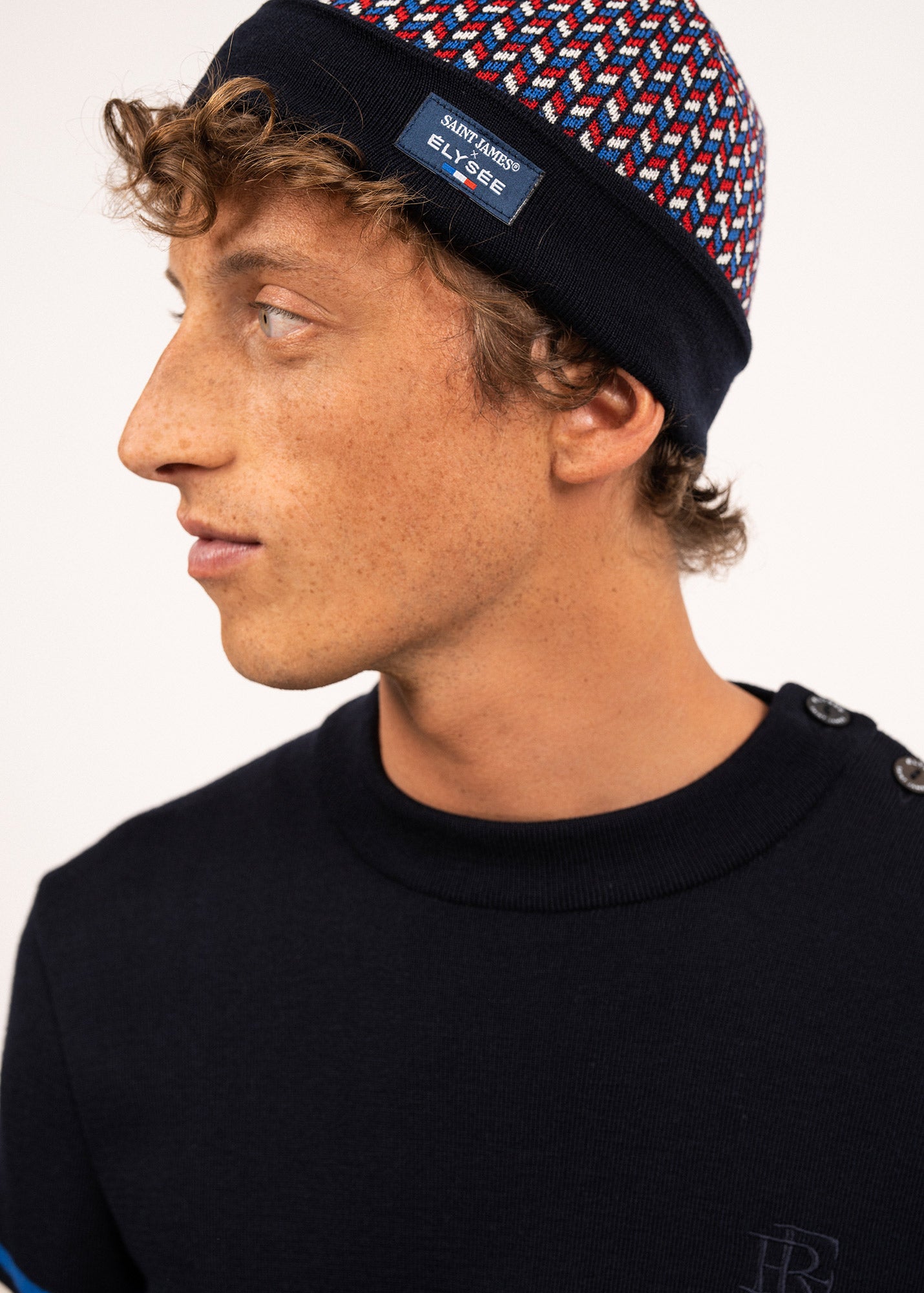 Bonnet jacquard en laine