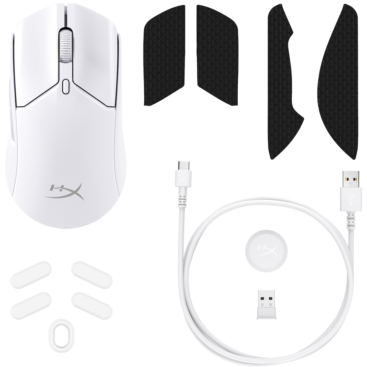 HyperX Pulsefire Haste 2 trådløs gamingmus (hvit)