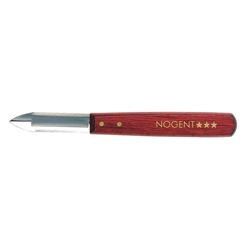 Eplucheur 1 tranchant manche en bois foncé Nogent