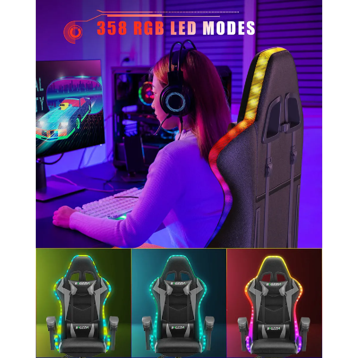 RATTANTREE Gaming LED - Noir/Gris