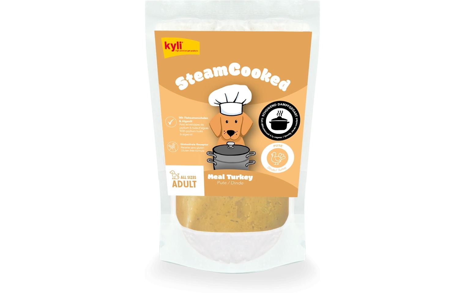Nassfutter Steamcooked Meal Turkey Adult 250gAlleinfuttermittel für ausgewachsene Hunde
