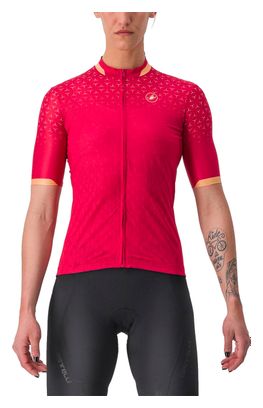 Maillot Manches Courtes Femme Castelli Pezzi Rouge