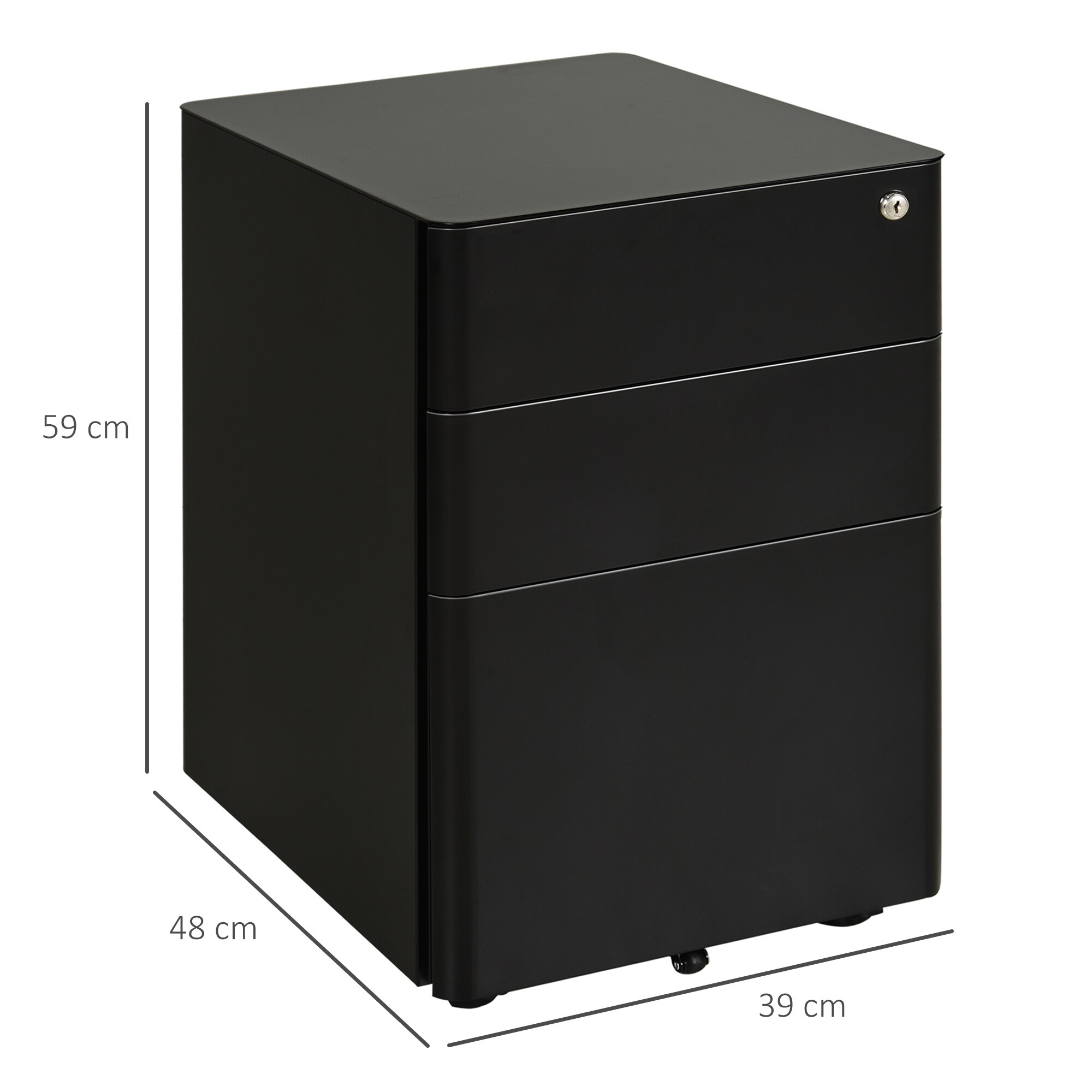 Vinsetto Aktenschrank mit Schließfach 39 x 48 x 59 cm (BxTxH)