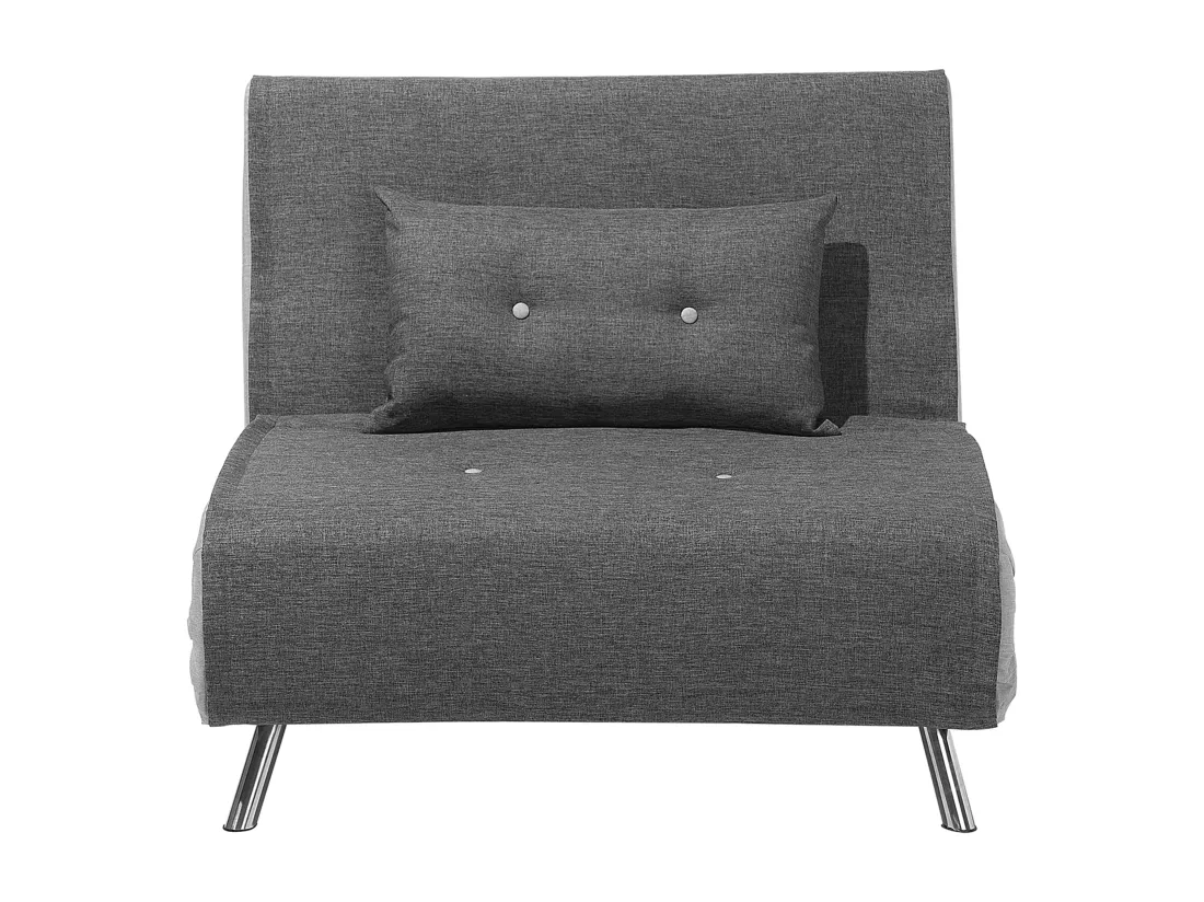 Banquette convertible 1 place en tissu gris foncé FARRIS
