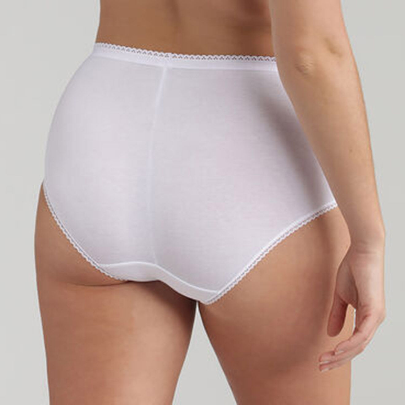 Playtex 2 Culottes Coton & Dentelle blanches