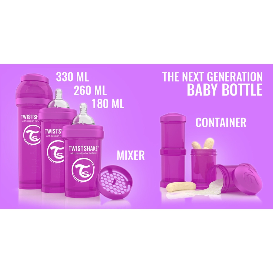 TWISTSHAKE Babyflasche Anti-Kolik 180 ml pastell rosa