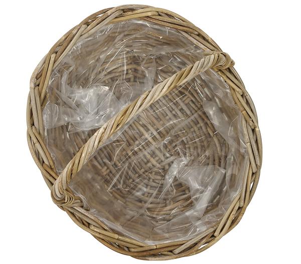 Van der Leeden Rattan-Korb mit Henkel, oval,