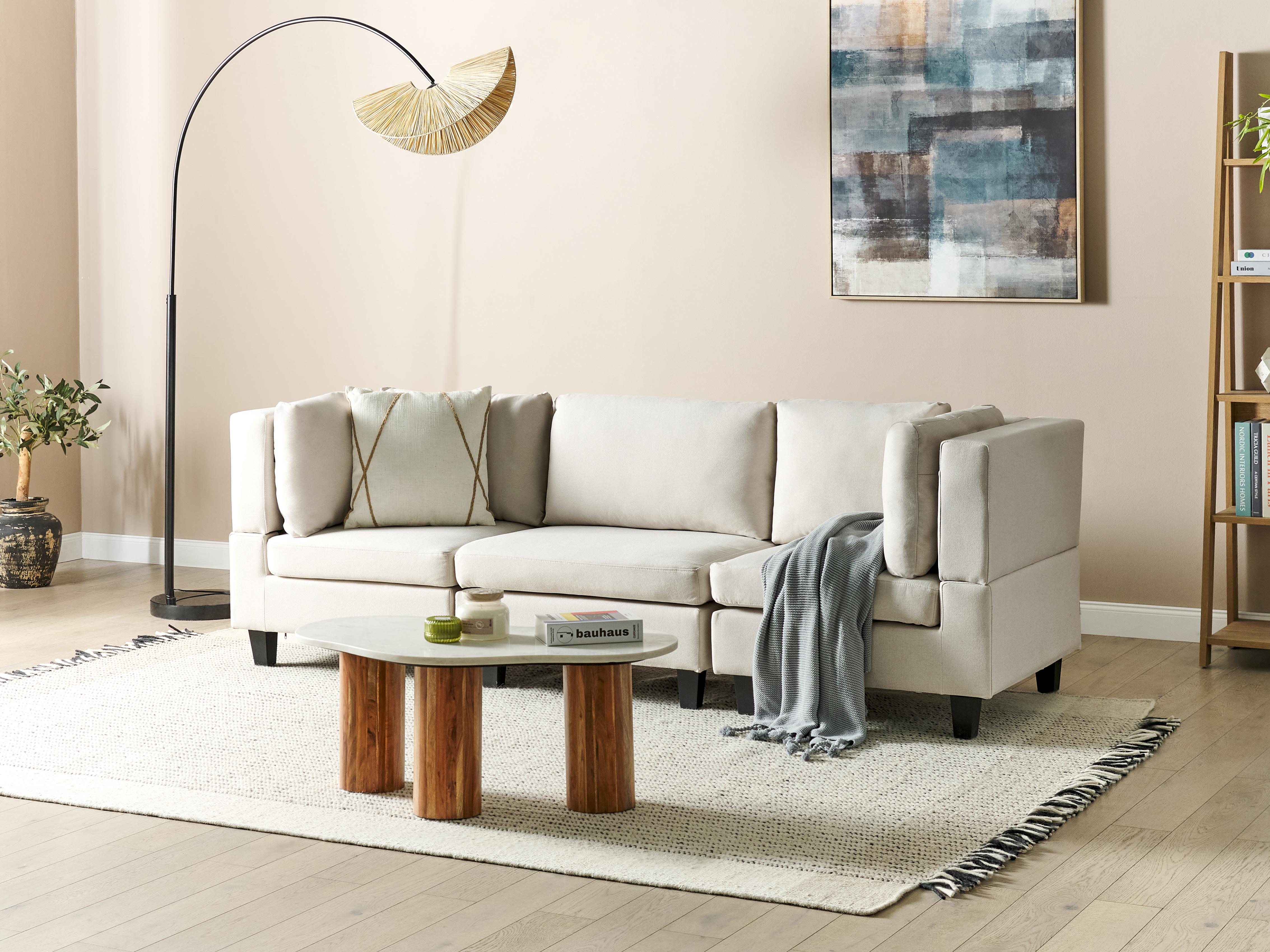 Modulaire bank 3-zits UNSTAD Stof Lichtbeige
