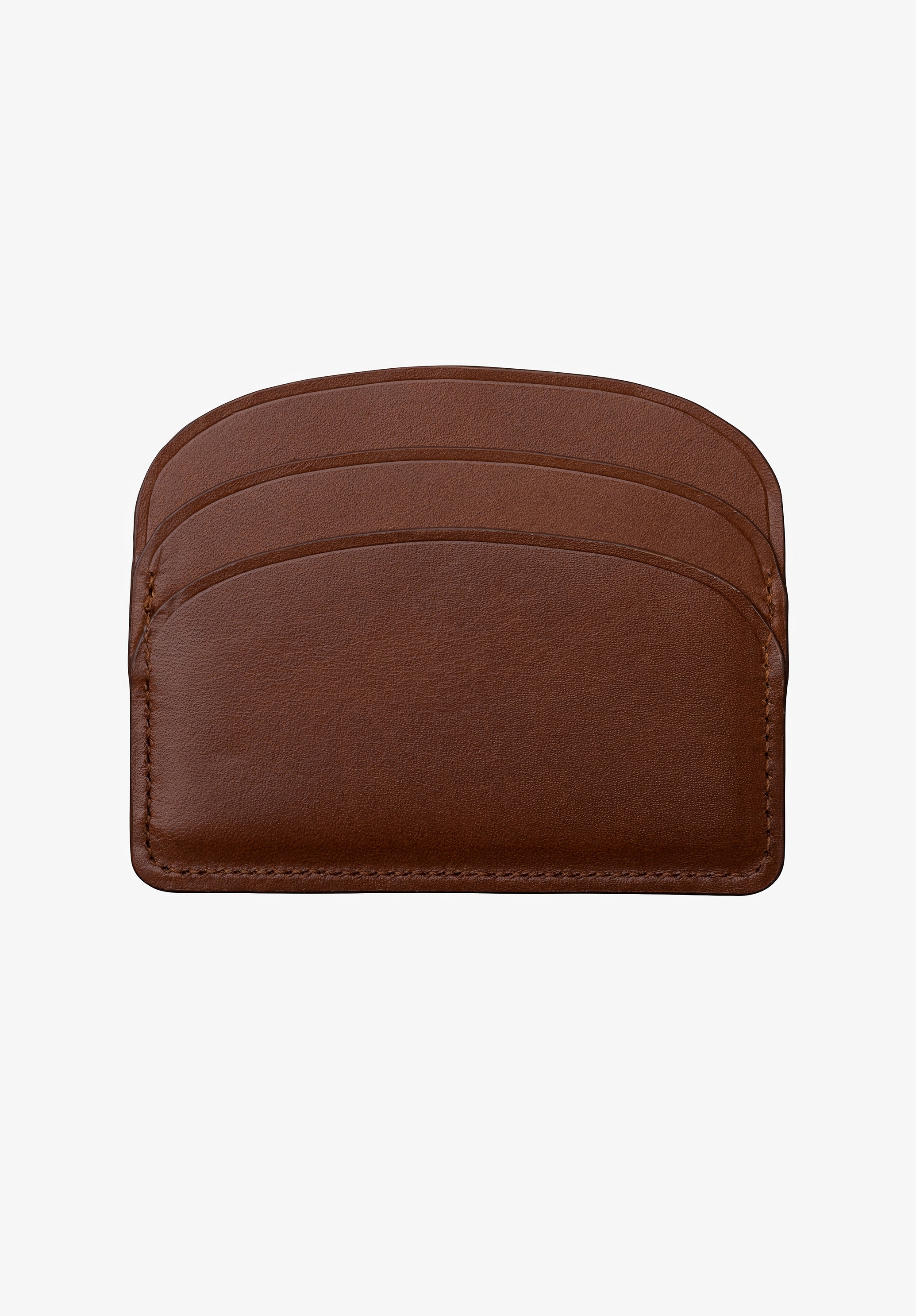 porte-cartes demi-lune - Noisette