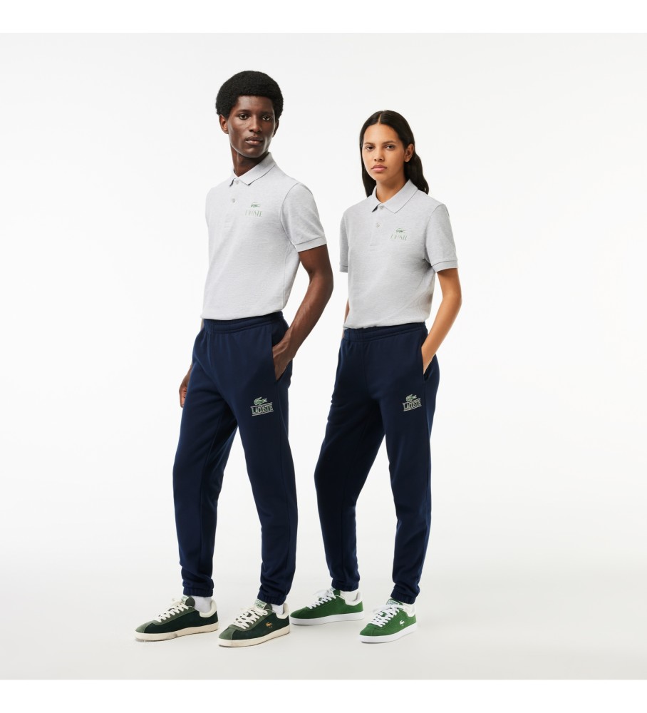 Calça de treino Lacoste Jogger, estampa azul-marinho