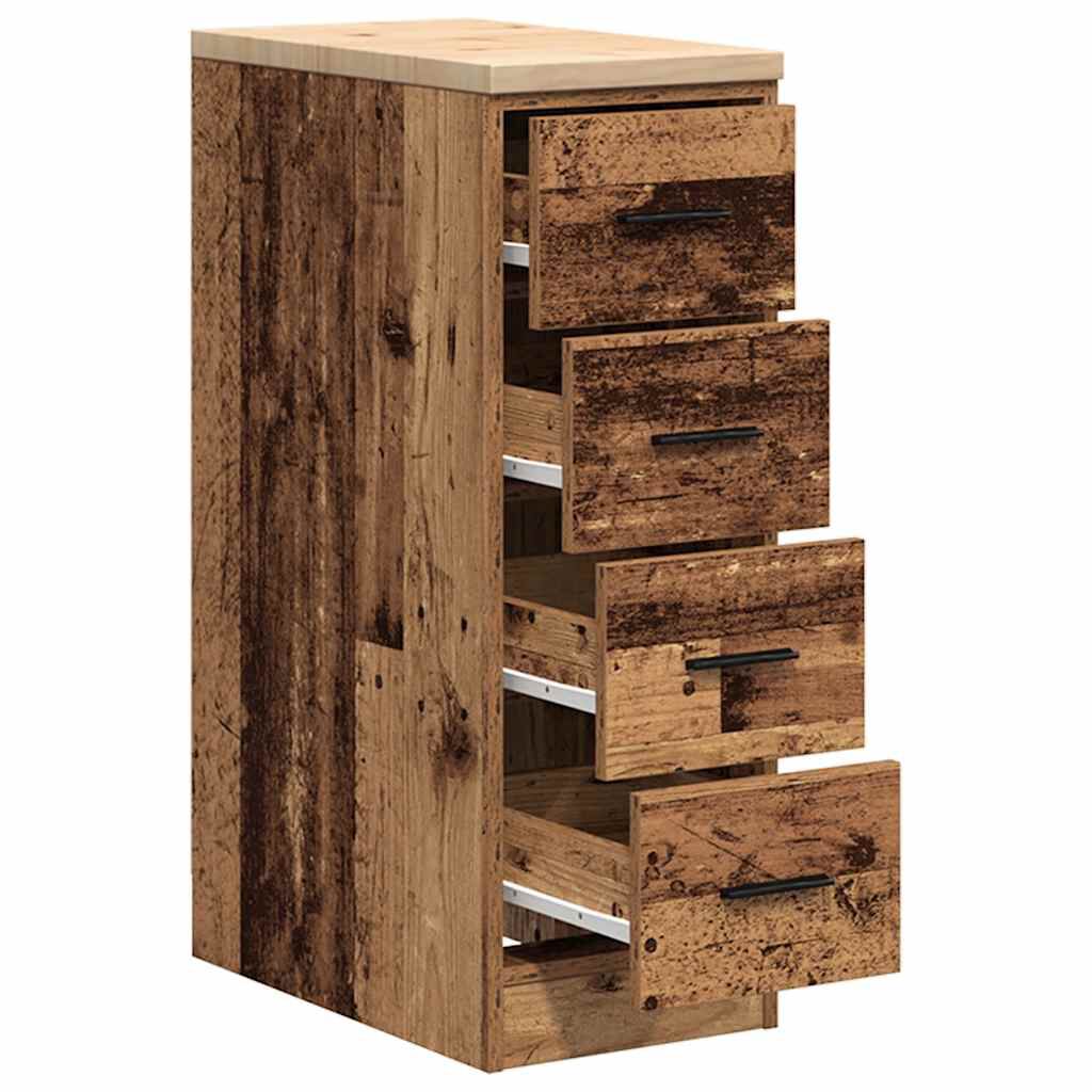 vidaXL Garagekast antiek hout 30x51x85 cm