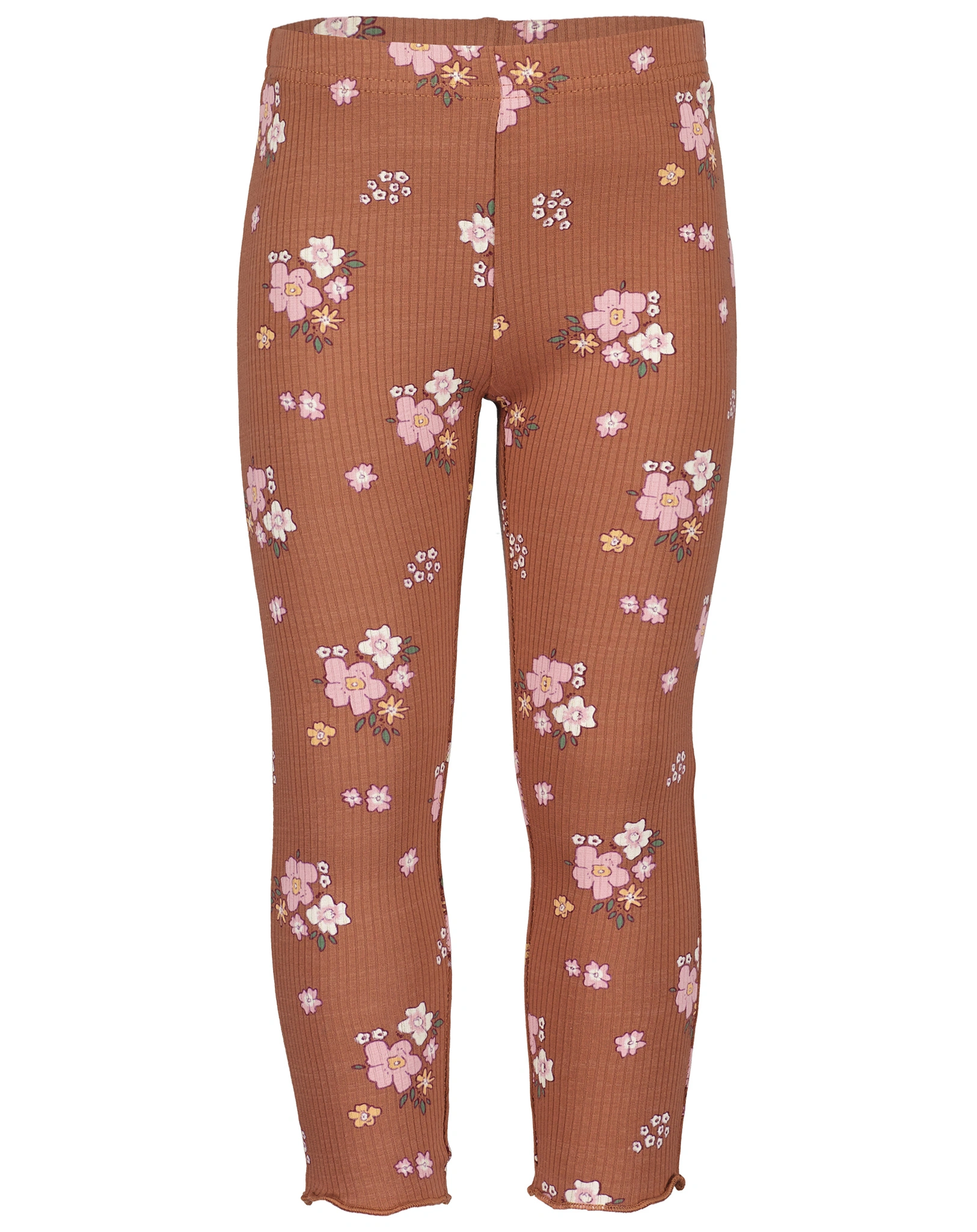 Ripp-Leggings FLORAL in kupfer