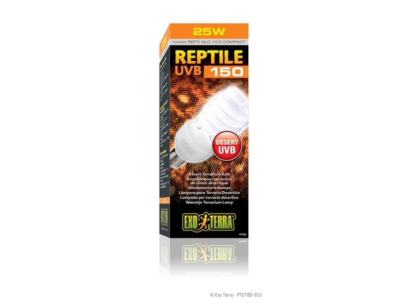 Exo Terra Terrarienlampe Reptile UVB150 E27, 25W, 19.3 cm Wüsten Terrarienlampe