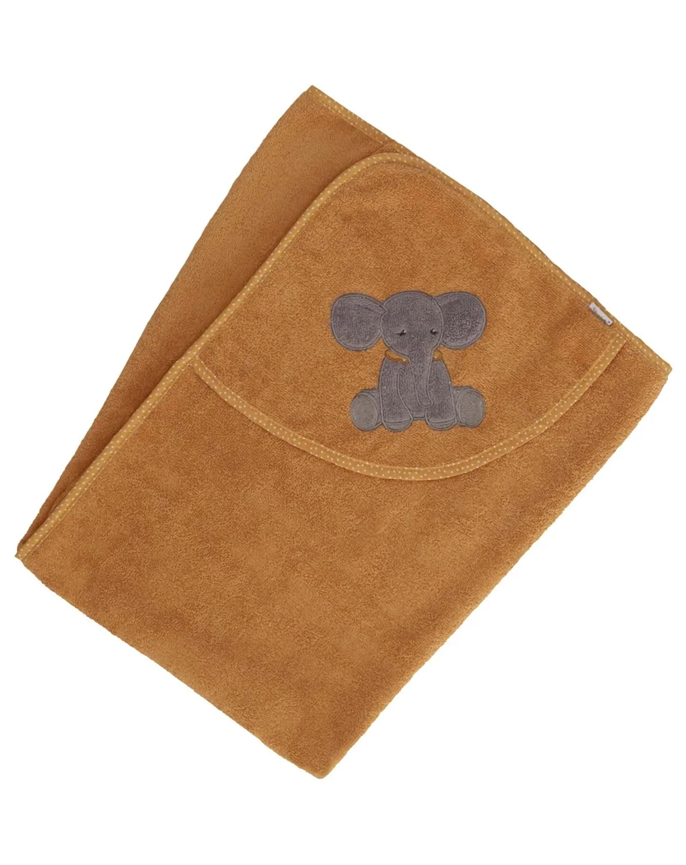 Kapuzen-Badetuch EDDY ELEFANT (100x100) in rost