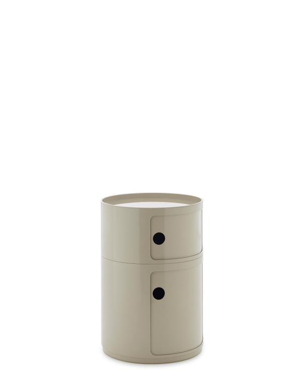 Kartell Componibili New Big kast nachtkastje Ø42 (2 comp.) wit
