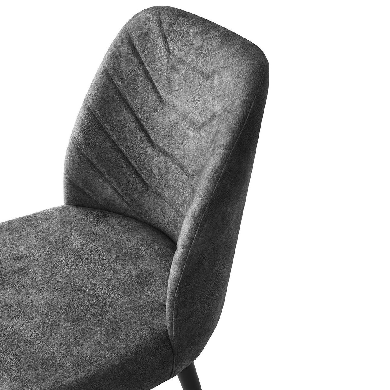 Wooden Art 4 Chaises Dallas anthracite - 50x90x49 cm
