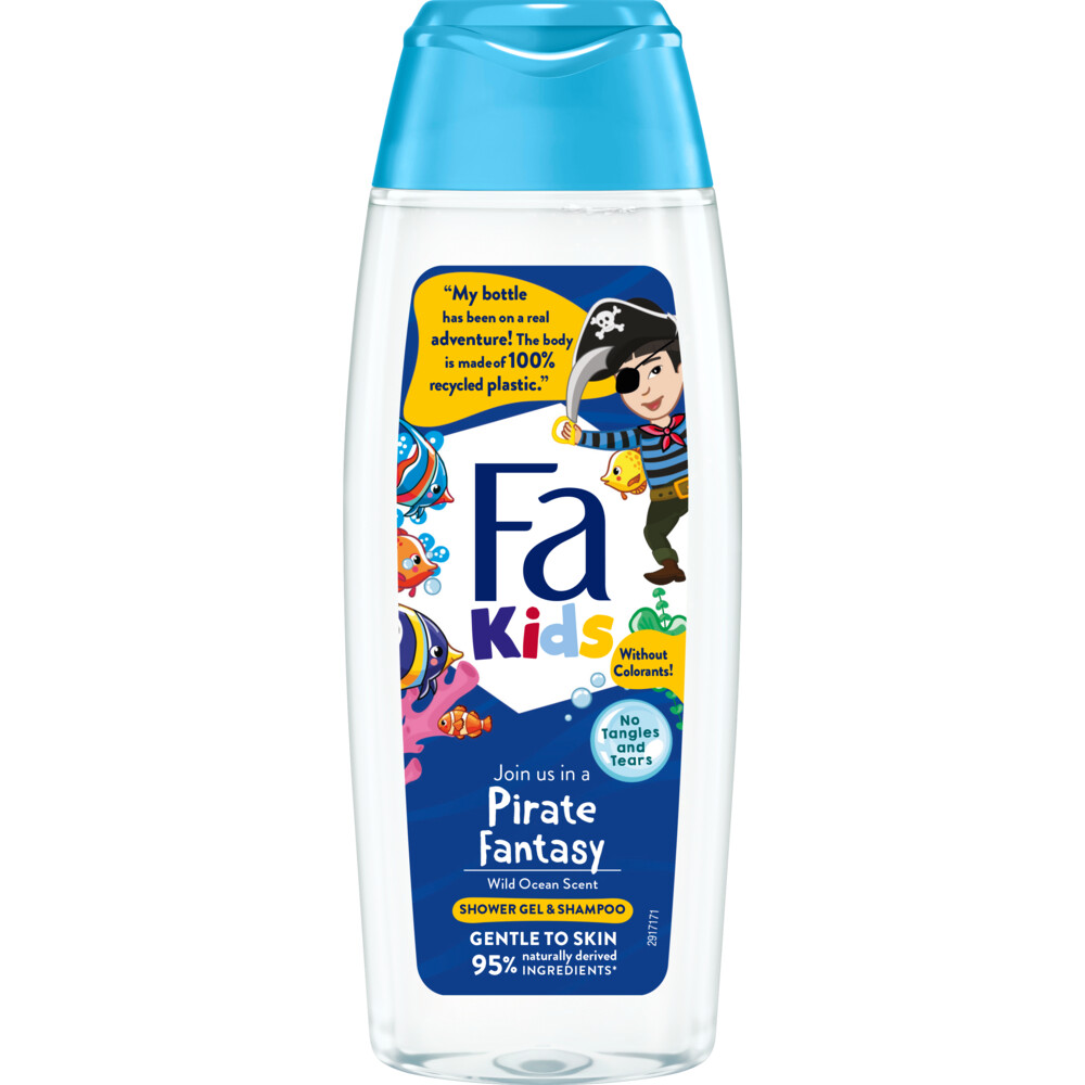 6x Fa Kids Douchegel & Shampoo Pirate250 ml