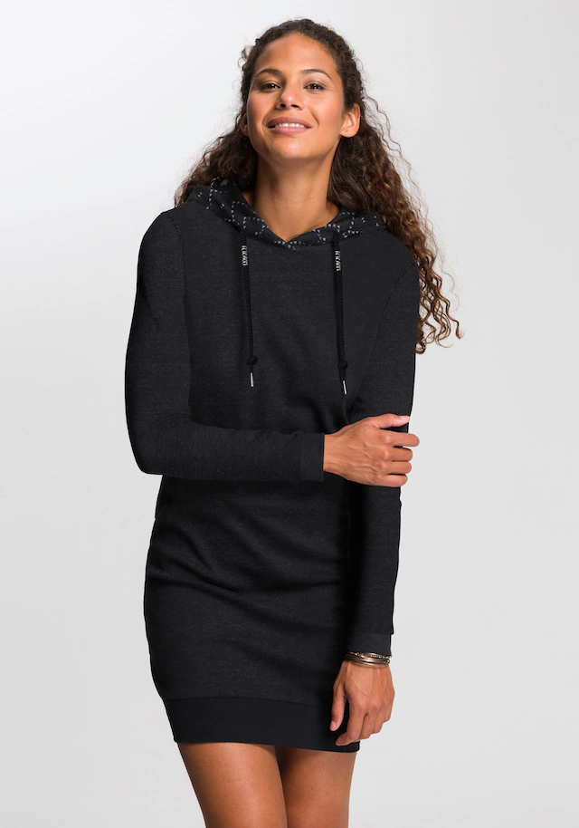 Ragwear Sweatkleid »BESS O« Kängurutasche Hoodie mit Tunnelzug-Kapuze
