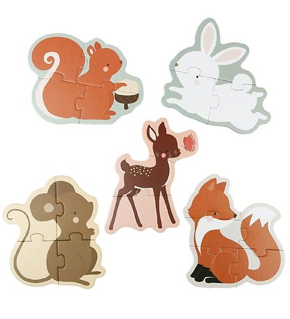 A Little Lovely Company Puzzlespiel - 5-I-1 - Forest Friends
