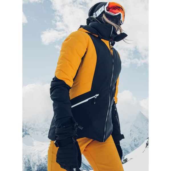 Veste de ski DEGRÉ7 DEGRÉ 7 ARAVIS SKI JACKET MECH STRETCH PRIMALOFT BLACK ECO GOLD 19 GOLD