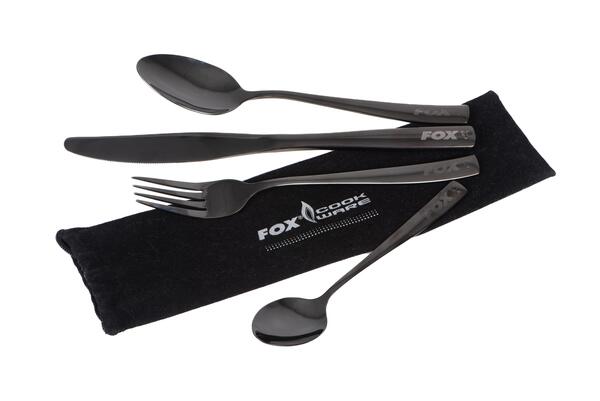 Set de couverts en acier inoxydable noir Fox Cookware (4pcs)