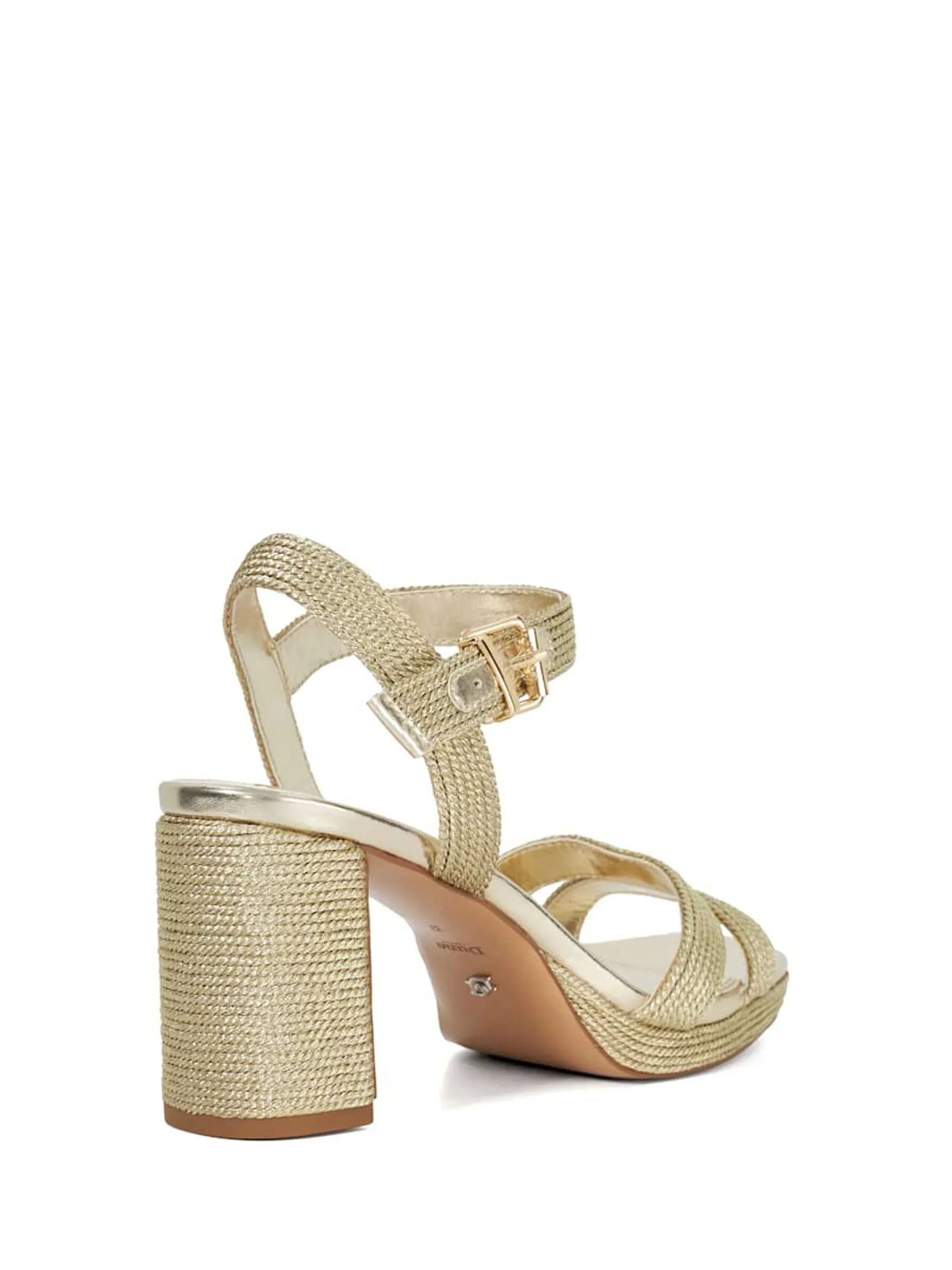 Goudkleurig - Dune London Manifesting sandalen met mini-plateauzool