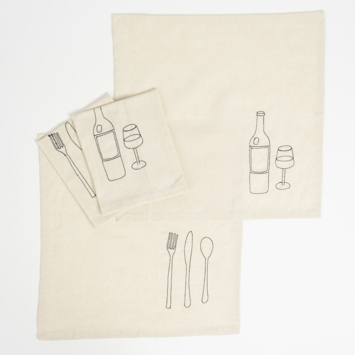 Servet beige 4 stuks - l40xb40cm
