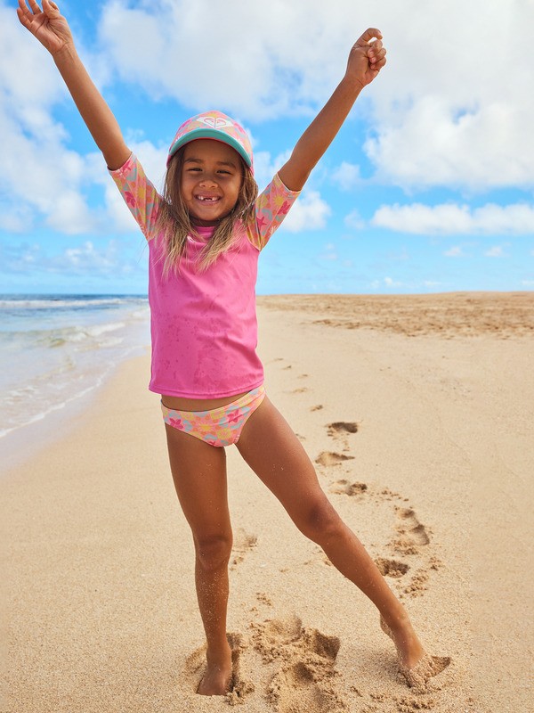 Check Ensemble lycra à manches courtes Rose Fille 2-7 ans