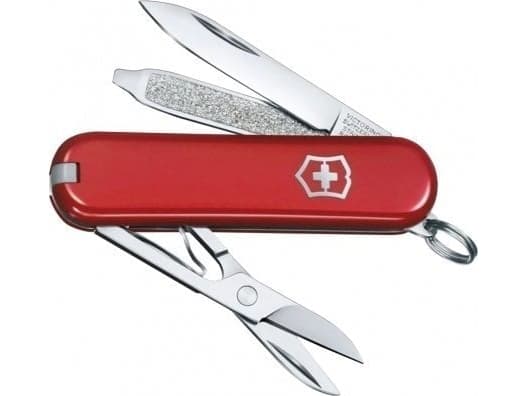 Victorinox 0.6223.G, Klappkniv med lås, Multiverktøyskniv, Drop punkt, ABS syntetisk, Rød, 7 verktøy