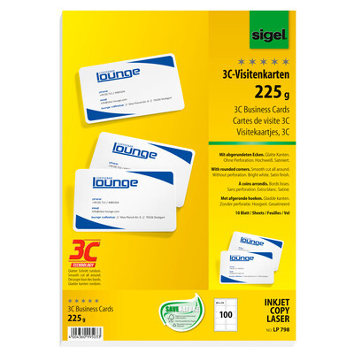 Sigel Visitenkarten, LP798, 85 x 55 mm