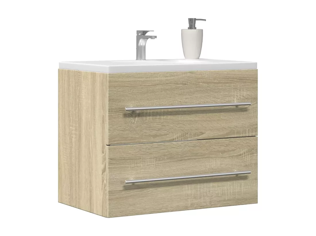 Armoire d'évier Chêne sonoma 60x38,5x48 cm Aggloméré