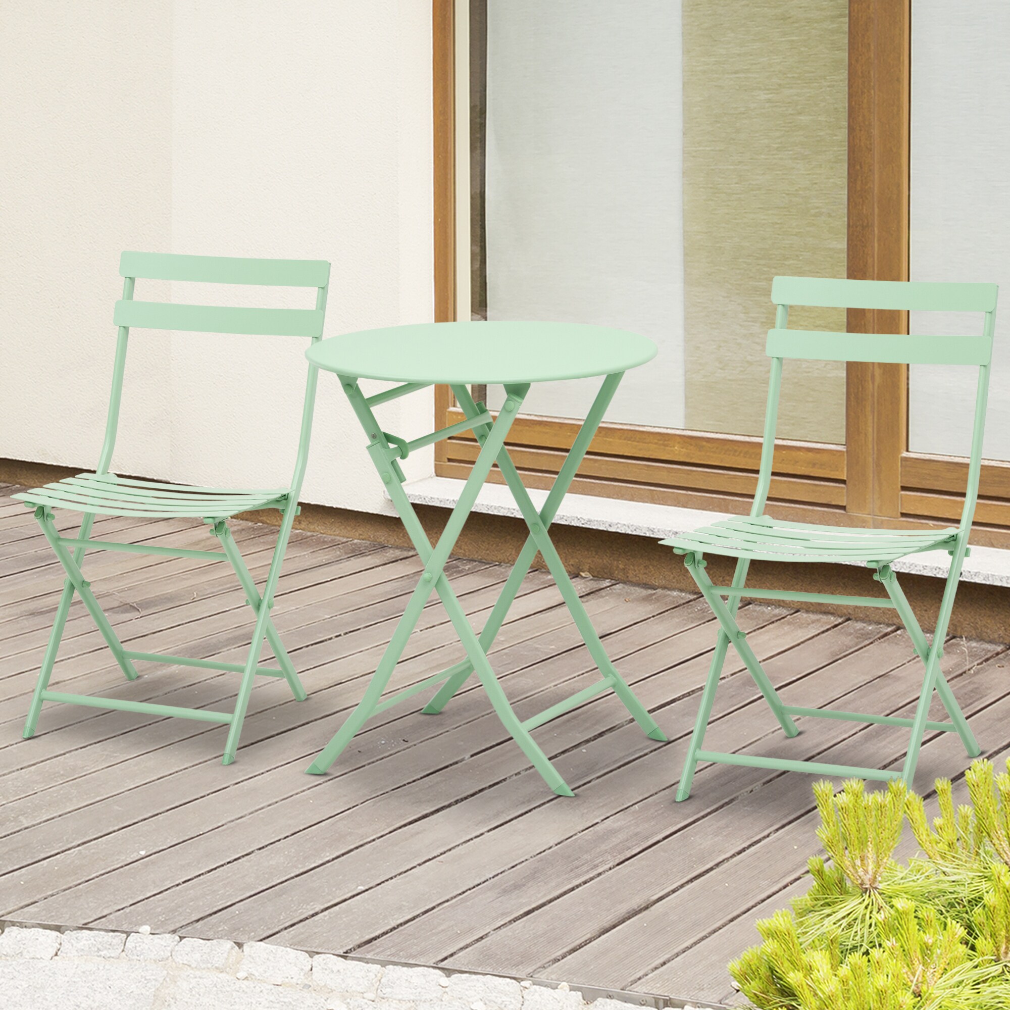 Outsunny Gartenmöbel-Set im kompaktem Design Ø60L x 71H cm