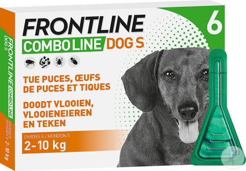 Frontline Combo Line Puces, Œufs De Puces Et Tiques Chien S 2-10kg Pipettes 6