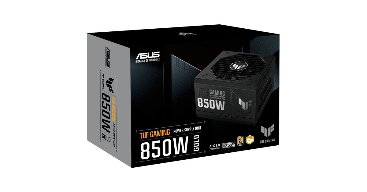 ASUSTUF Gaming Gold modulaire 850 watt voeding   (Zwart, 1x 12V-2x6, 3x PCIe)
