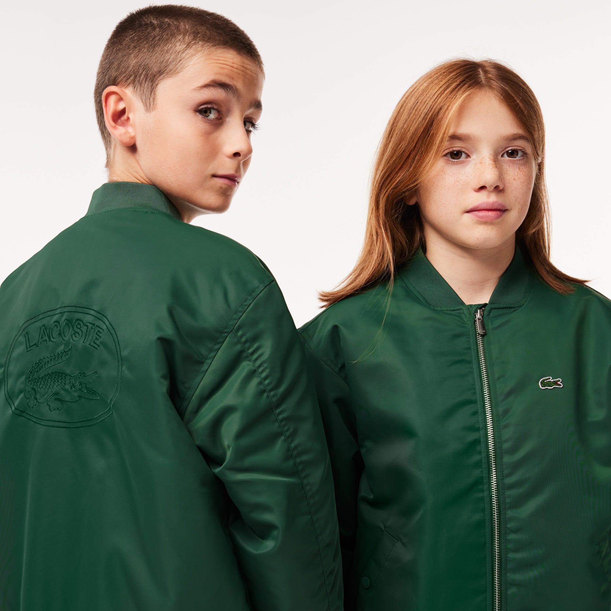 Blouson teddy enfant color-block Lacoste en nylon Manteaux & Blousons - Vert - Lacoste - Enfant
