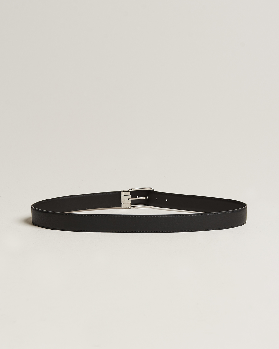Montblanc Black 35 mm Leather belt Black