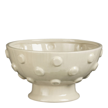 Decoratie schaal wit - h16xd28,5cm