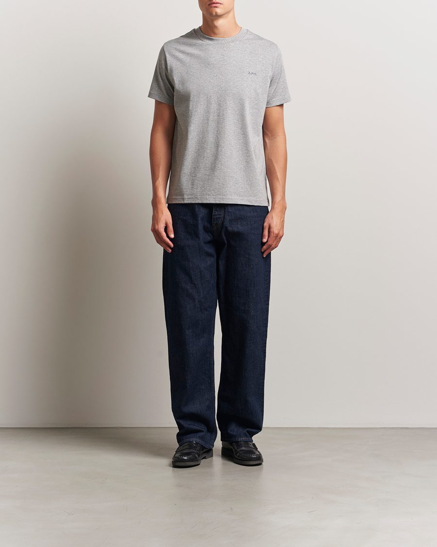 A.P.C. Embroidered APC T-Shirt Heather Grey