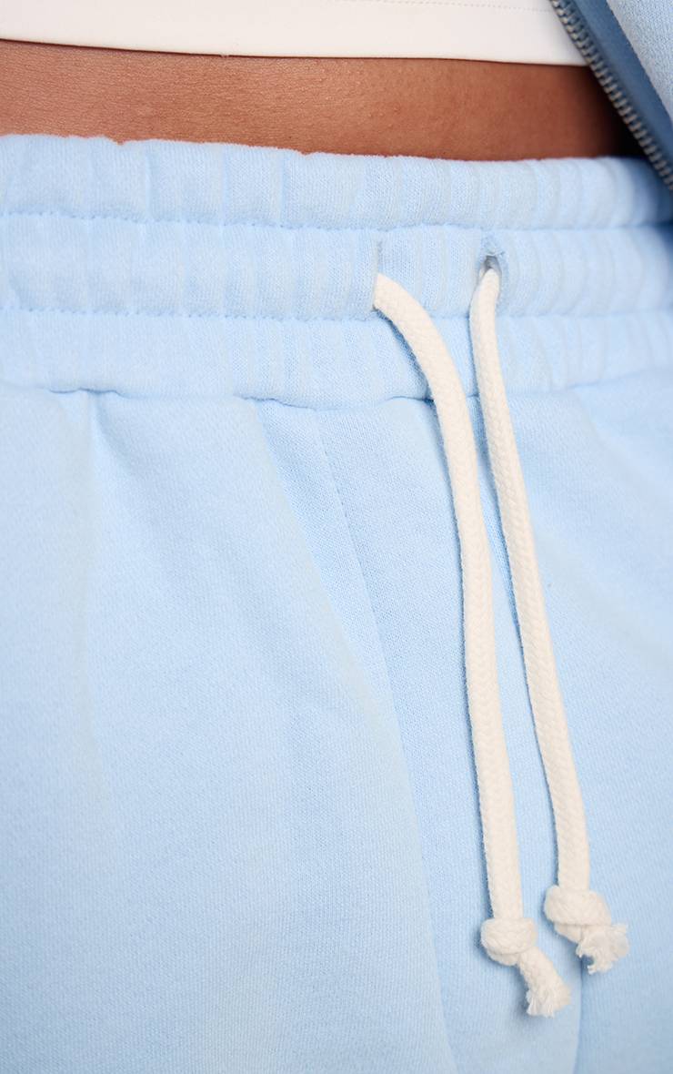 Bleu Clair Jogging Jambes Barrel Avec Cordon De Serrage Contrasté