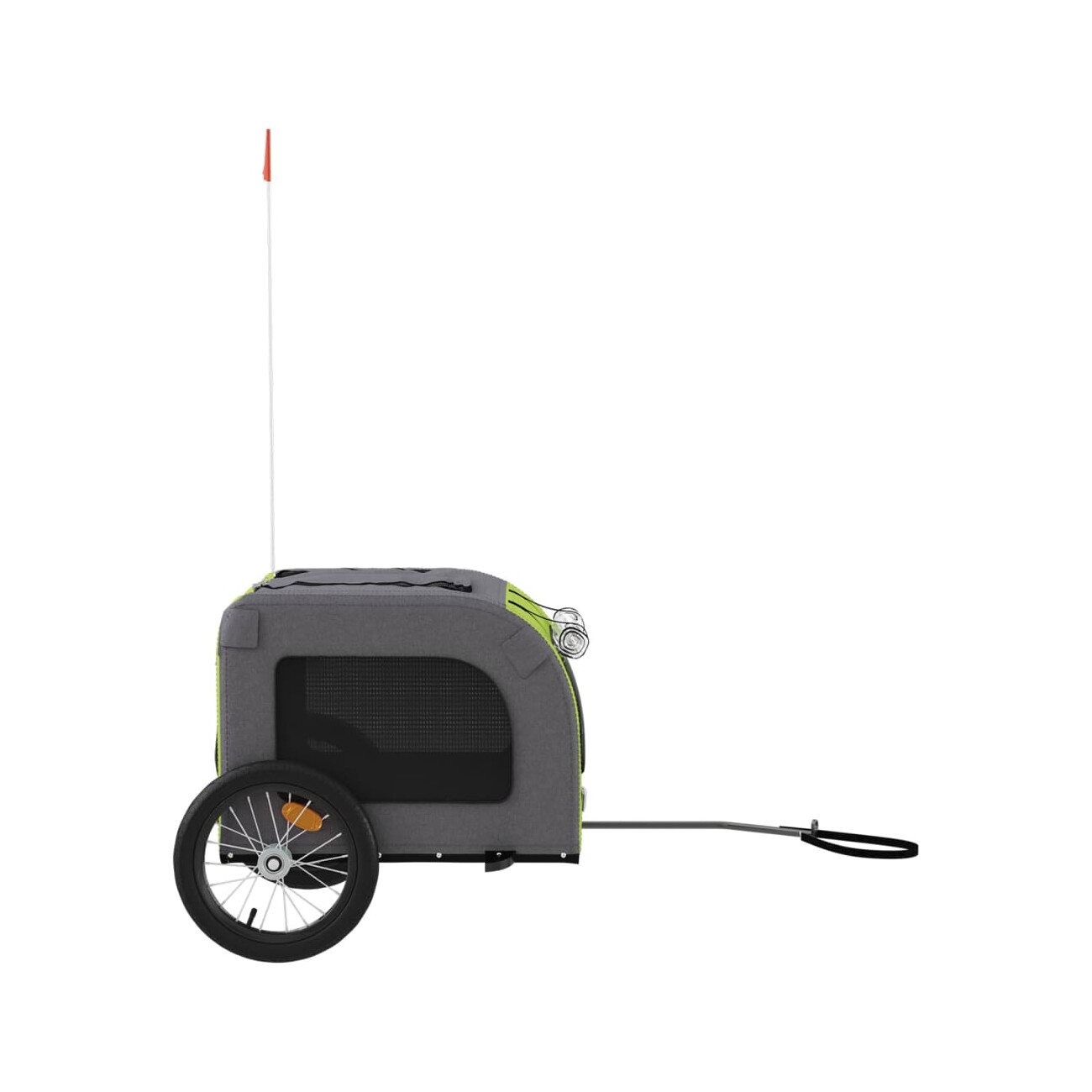 VidaXL Fahrradanhänger Hund 55 x 80 x 55 cm (L x B x H) grün