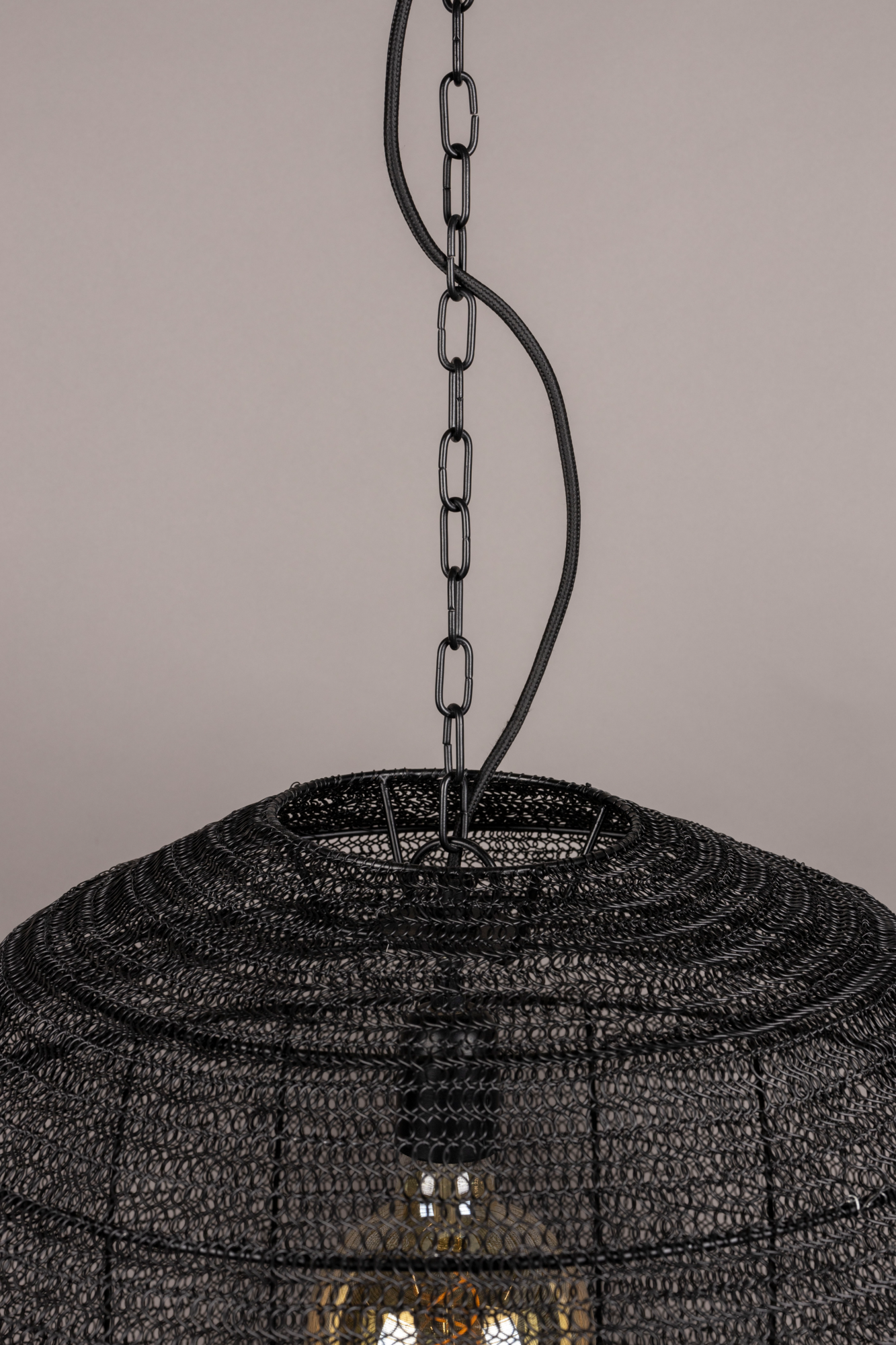 Dutchbone hanglamp Meezan Zwart XL