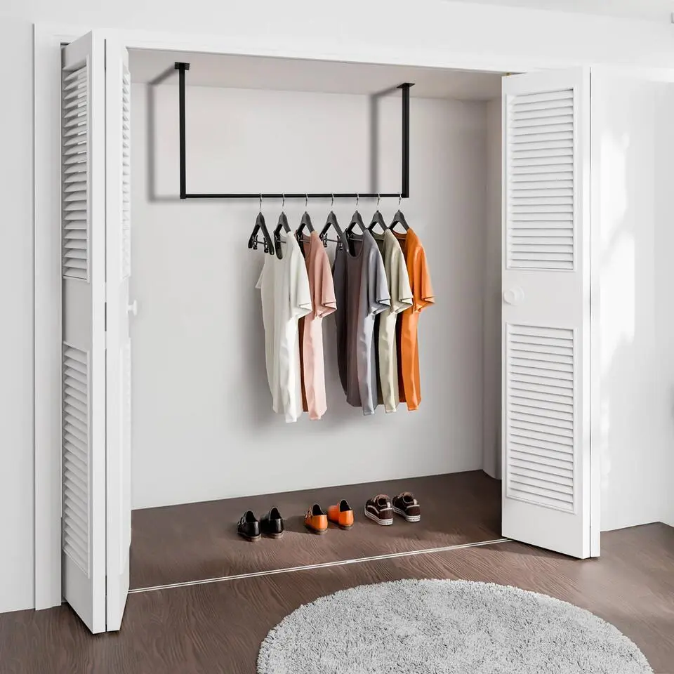 CLP Kledingrek Fenton 60x120x7 cm - zwart
