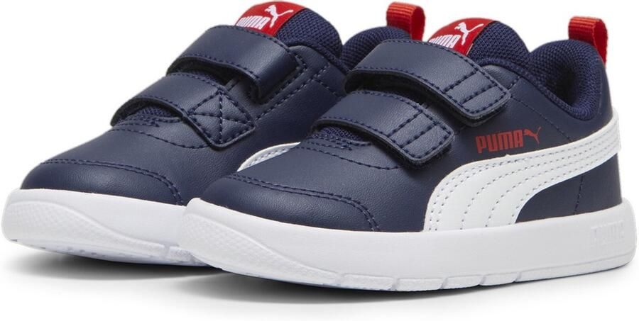 PUMA Kinder Schuhe Mid Courtflex V3 V Inf 310252 Navy- White- Red