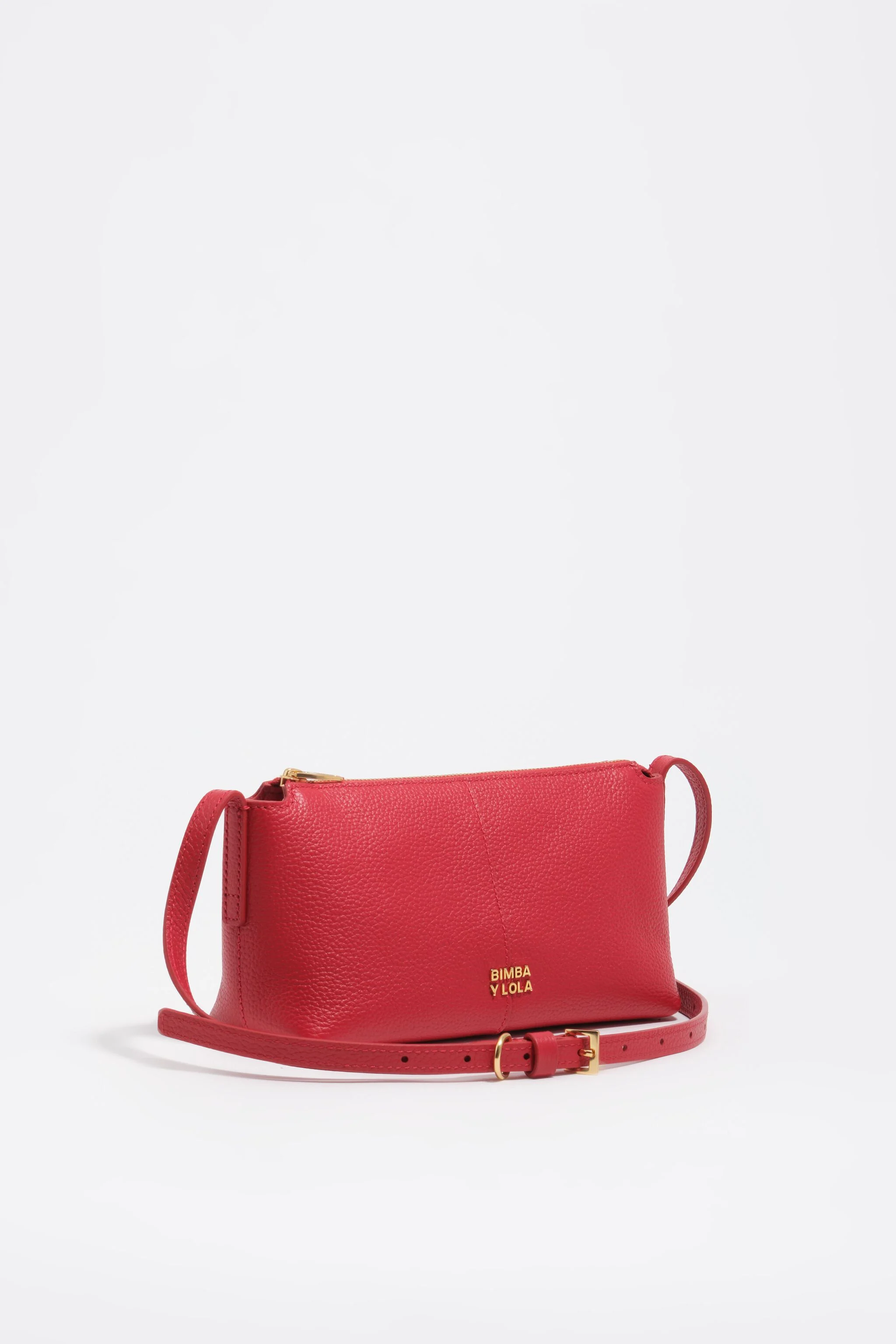 Bolsa pequena de couro vermelha