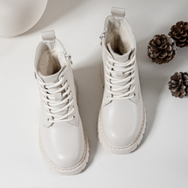 Love lace-up boots - beige
