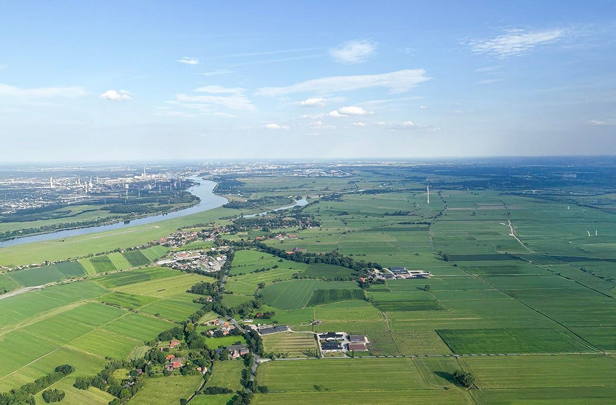 Tragschrauber Flug Rotenburg (Flug zum U-Boot Bunker)