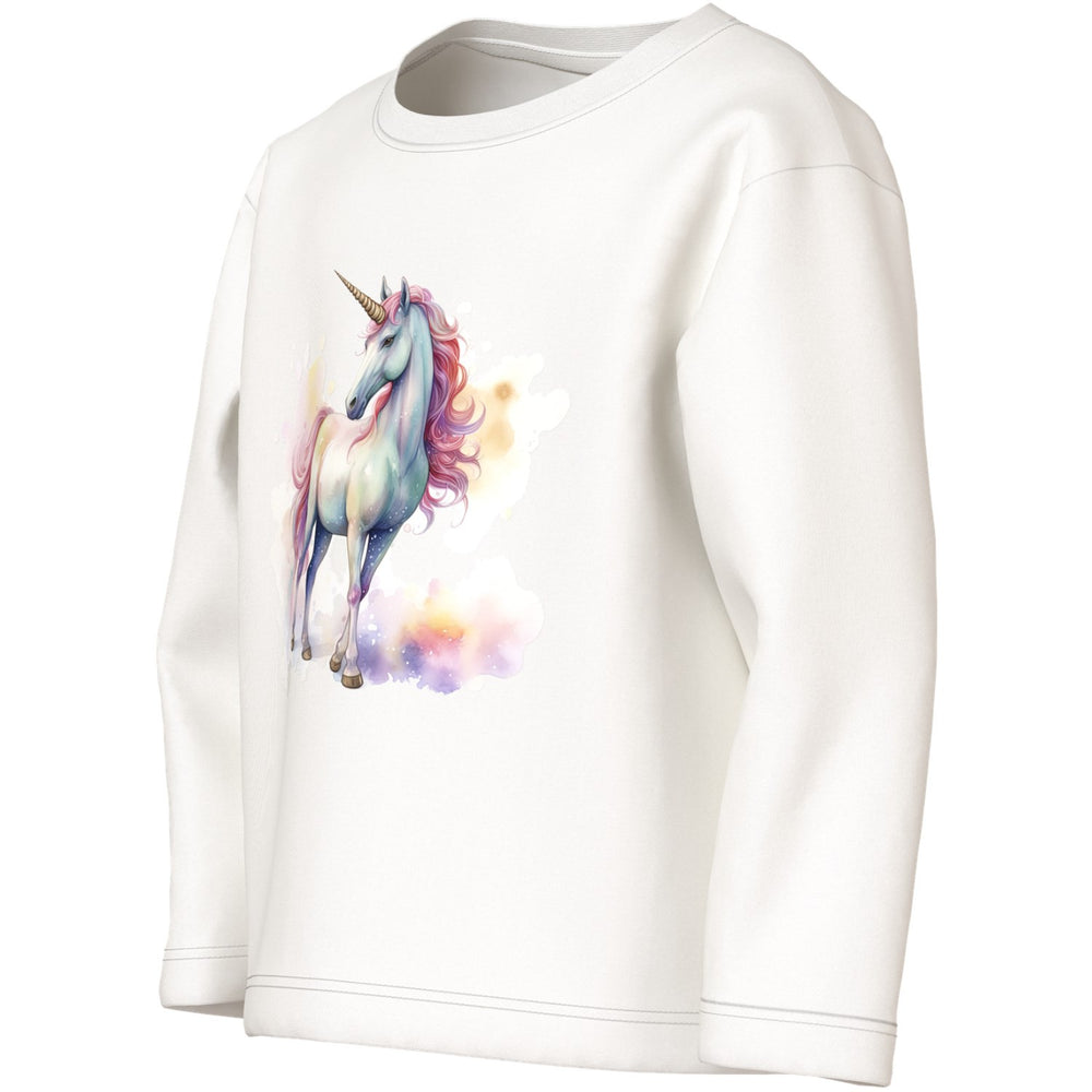 Køb Name It Cloud Dancer Pink Unicorn Nmfvotea Ls Nreg Top